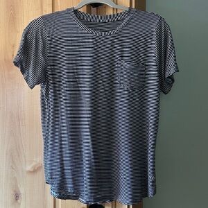 Classic Black and White Striped Women’s Shirt